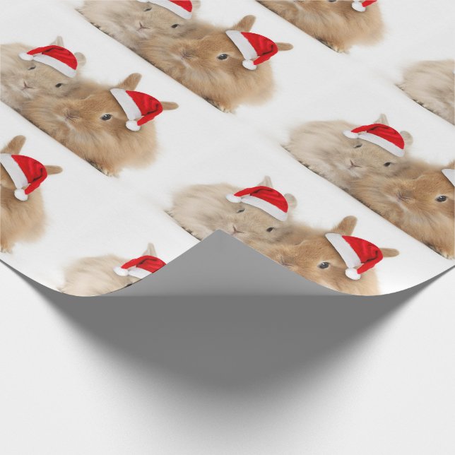 Cadeau Papier d'emballage de vacances de lapin de Noël (Coin)