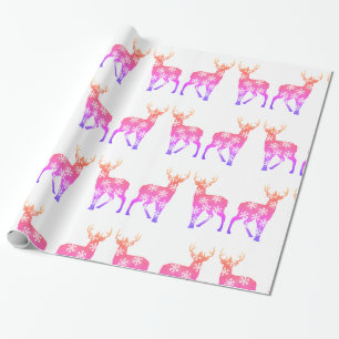 Cadeau Papier d'emballage de vacances d'hiver de flocons
