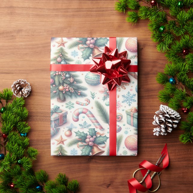 Cadeau Papier d'emballage de vacances festif (Cadeau de vacances)