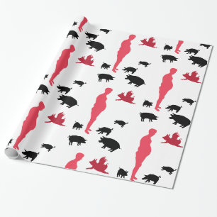 Cadeau Papier d'emballage de Vegeterian de repas heureux