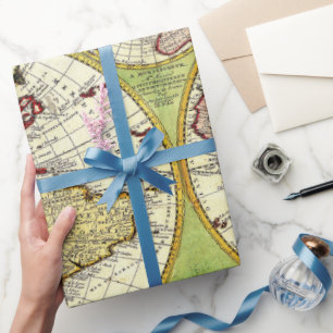Cadeau papier d'emballage de vieil de carte amusement