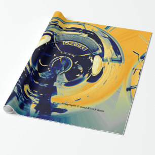 Cadeau Papier d'emballage de voiture abstraite