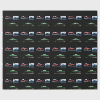Cadeau papier d'emballage de voiture américaine de muscle