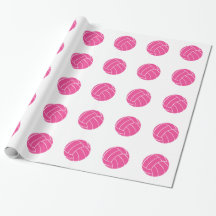 Papier d'emballage de volleyball rose