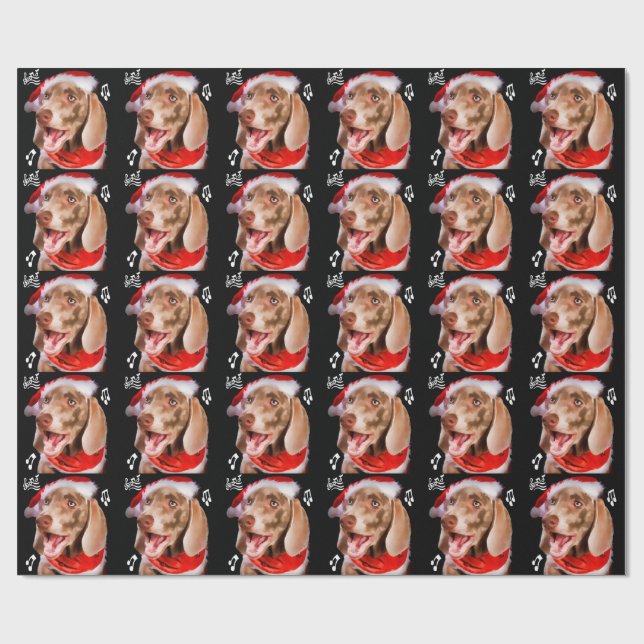 Cadeau Papier d'emballage de Weimaraner (Plat)