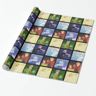 Cadeau Papier d'emballage d'éléments de style d'Anime