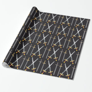 Cadeau papier d'emballage d'épées
