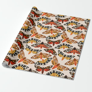 Cadeau Papier d'emballage des papillons rétro