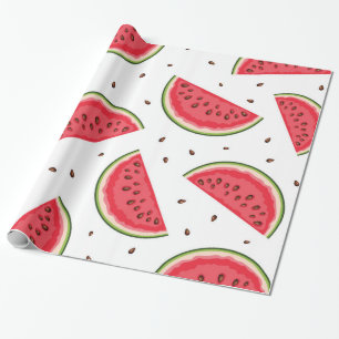 Cadeau Papier d'emballage d'été tropical de pastèque