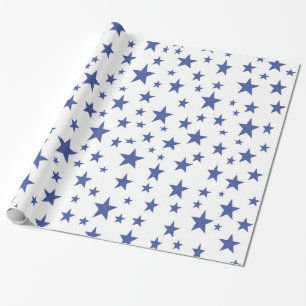 Cadeau Papier d'emballage d'étoiles bleues