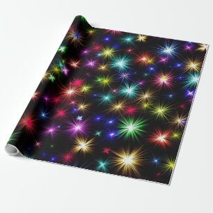 Cadeau Papier d'emballage d'étoiles d'étincelle