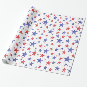 Cadeau Papier d'emballage d'étoiles patriotiques
