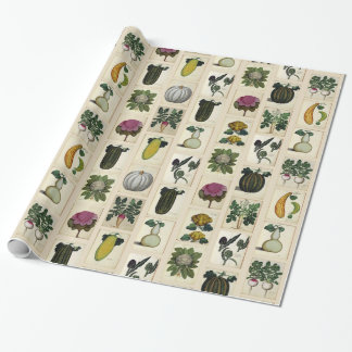 Cadeau Papier d'emballage d'impression botaniques