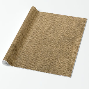 Cadeau Papier d'emballage d'impression rustique de tissu