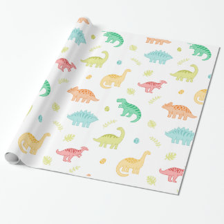 Cadeau Papier d'emballage Dinosaur