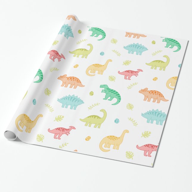 Cadeau Papier d'emballage Dinosaur (Déroulé)