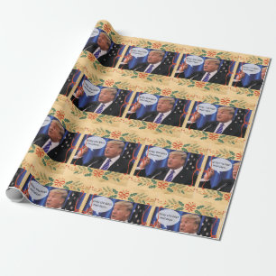 Cadeau Papier d'emballage Donald Trump