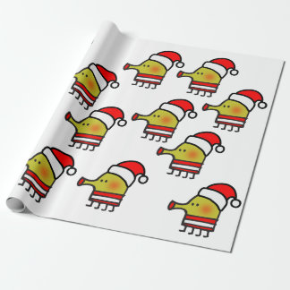 Cadeau papier d'emballage doodle saut noël