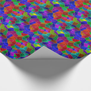 Cadeau Papier d'emballage d'options en verre souillé
