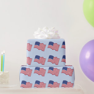Cadeau Papier d'emballage Drapeau américain patriotique