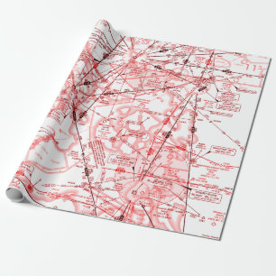 Cadeau Papier d'emballage du diagramme d'aviation
