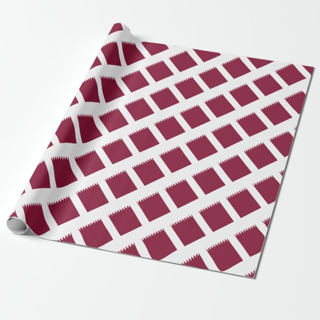 Cadeau Papier d'emballage du drapeau du Qatar (Déroulé)