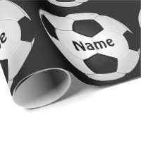Papier d'emballage du football avec votre NOM et