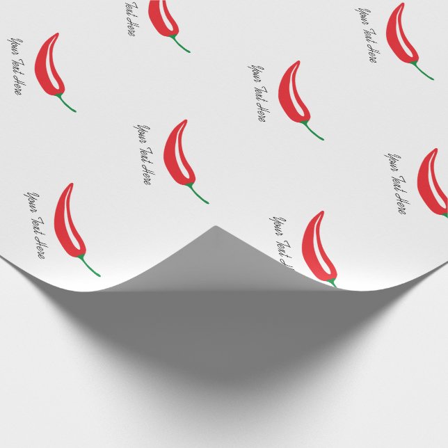 Cadeau Papier d'emballage d'un rouge ardent de poivre de (Coin)