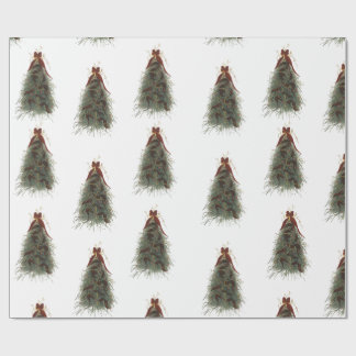 Cadeau Papier d'emballage élégant pour arbre de Noël
