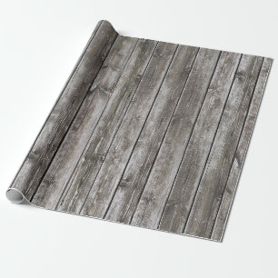 Cadeau papier d'emballage en bois affaissé