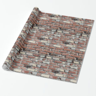 Cadeau Papier d'emballage en briques rouges