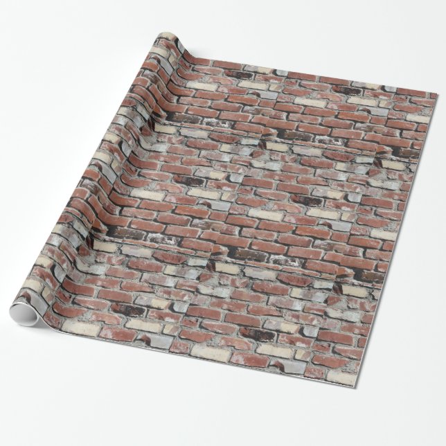 Cadeau Papier d'emballage en briques rouges (Déroulé)