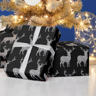 Cadeau papier d'emballage en faux parties scintillant arg