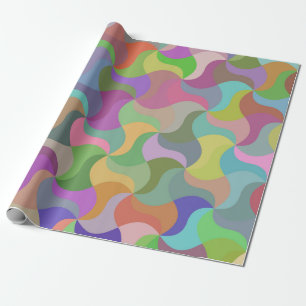 Cadeau papier d'emballage en mosaïque pastel