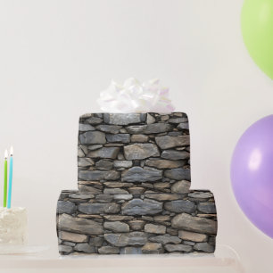 Cadeau Papier d'emballage en pierre texturé