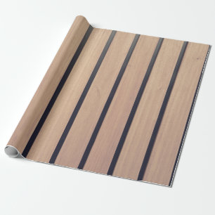 Cadeau papier d'emballage en planches de bois