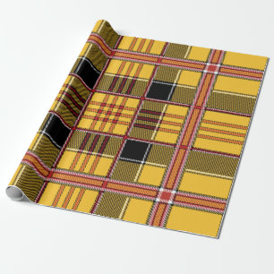 Cadeau papier d'emballage en plastique jaune