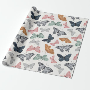 Cadeau Papier d'emballage enchanté Boho Butterfly