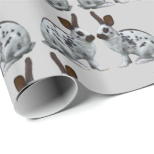 Cadeau Papier d'emballage English Bunny Frenzy (Gris Clai