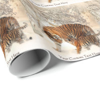 Papier d'emballage fait sur commande de tigres