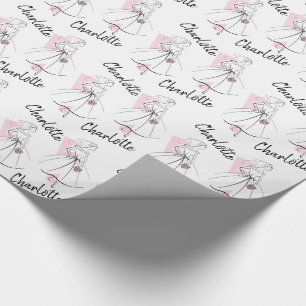 Cadeau Papier d'emballage Fashion Bride Pink Name
