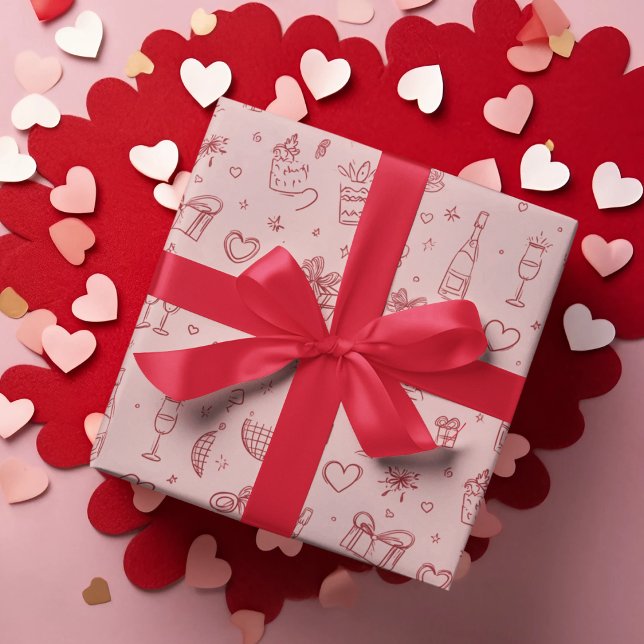 Cadeau Papier d'emballage festif pour la Saint-Valentin (Créateur téléchargé)