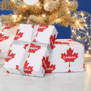 Cadeau Papier d'emballage feuille d'érable canadienne – R