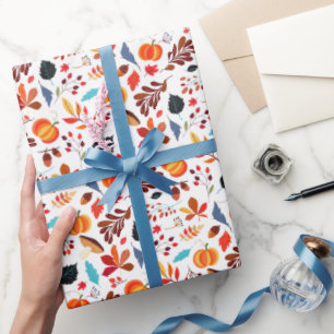 Cadeau Papier d'emballage Feuilles d'automne