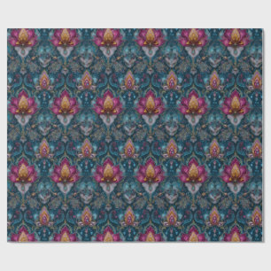 Cadeau Papier d'emballage fleuri à bijoux