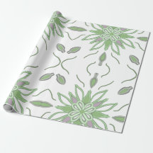 Papier d'emballage floral