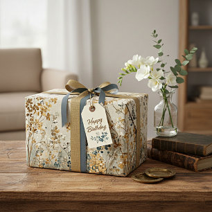 Cadeau Papier d'emballage floral Amber Meadow