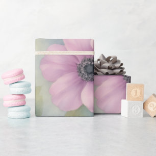Cadeau Papier d'emballage floral Anémone rose