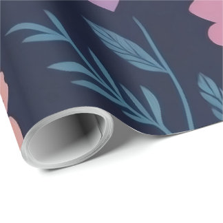 Cadeau Papier d'emballage floral botanique