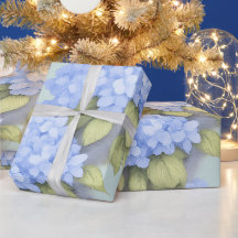 Papier d'emballage floral Hydrangea bleu – Boutiqu